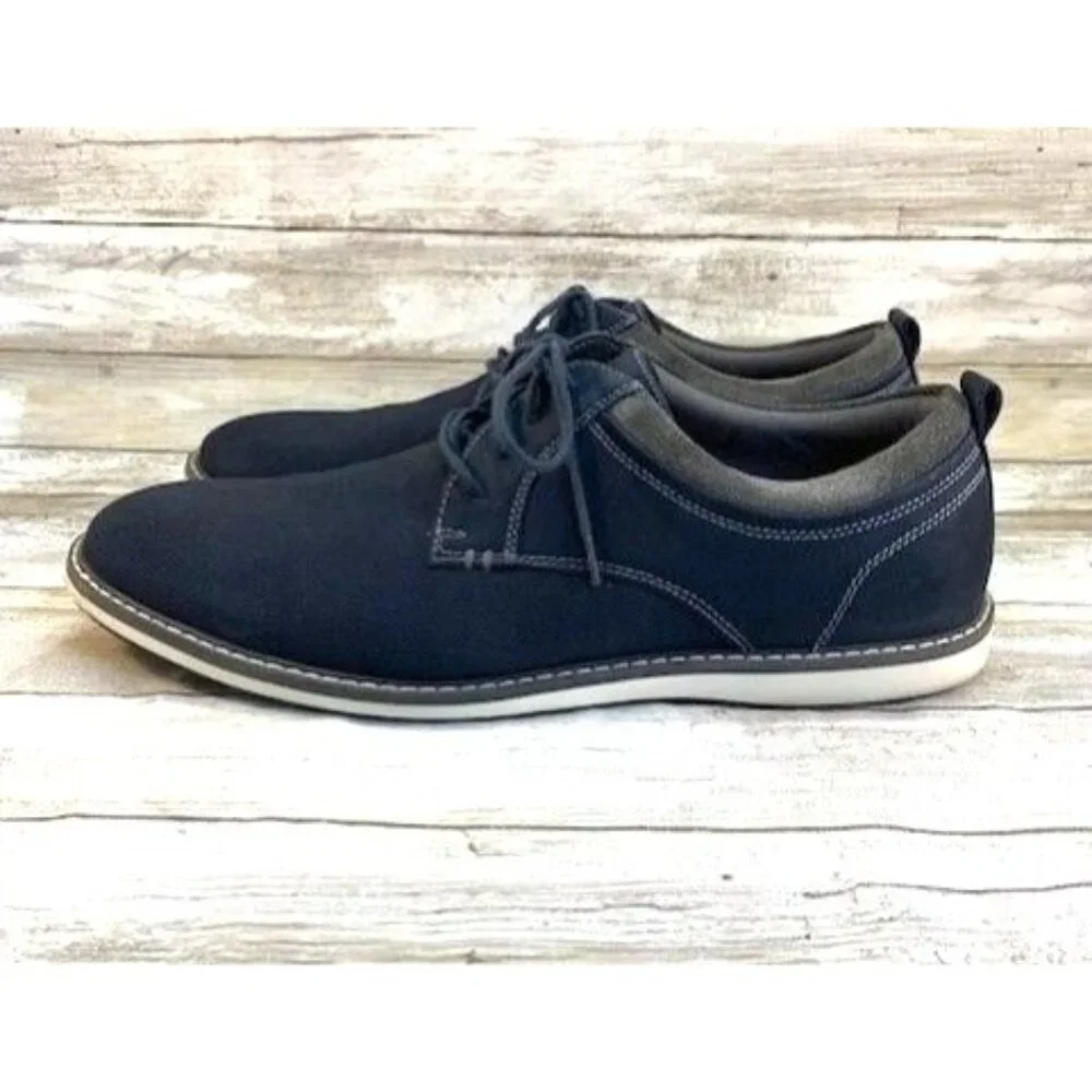 J. Murphy Men's Suede Navy-Blue Oxford Casual Shoes‎ - Size 13M